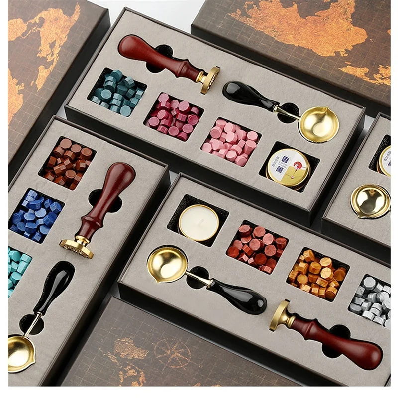 Wax Seal Stamp Set - Diy selos caixa de selo de