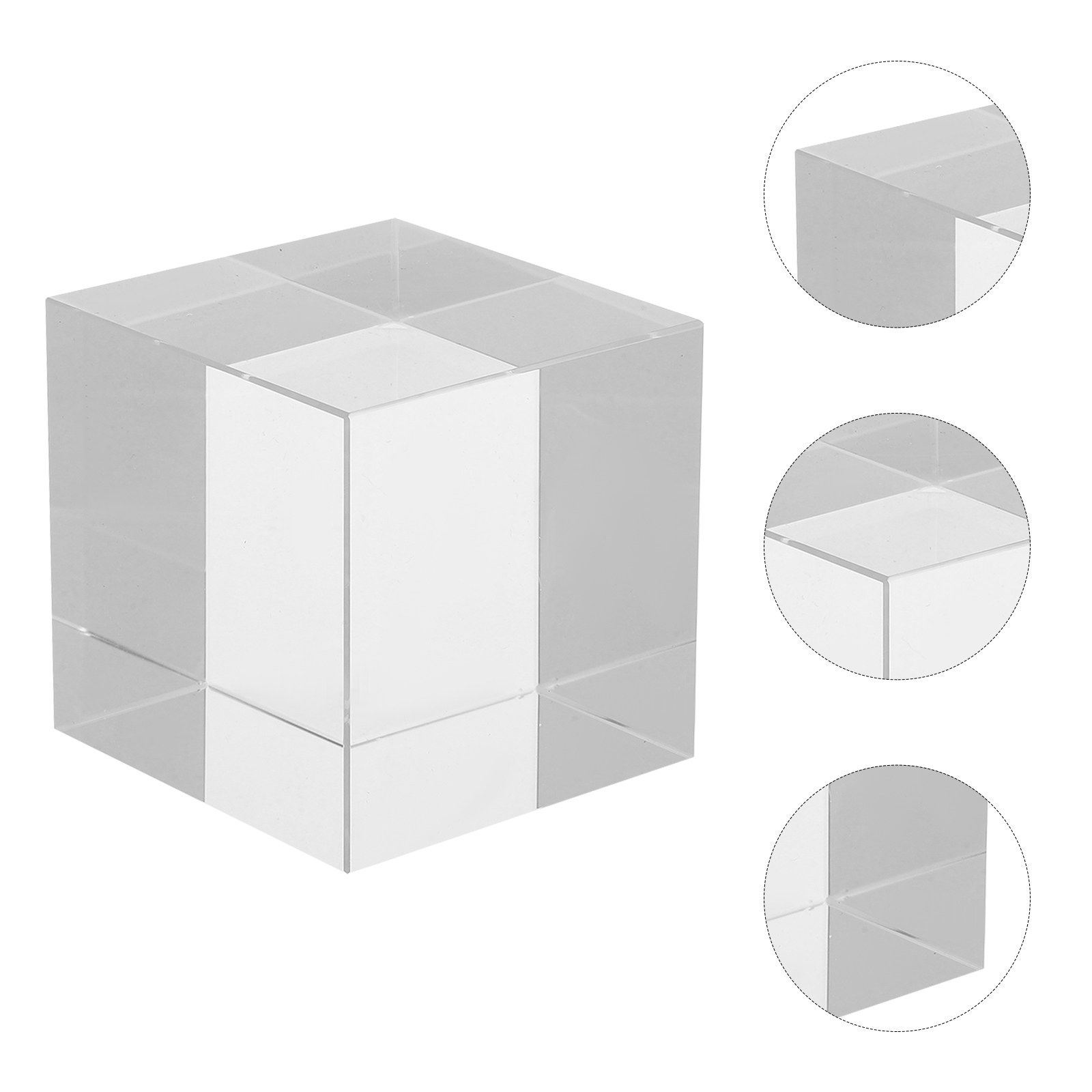 Book Weight Glass - Peso de Papel Quadrado de Cristal