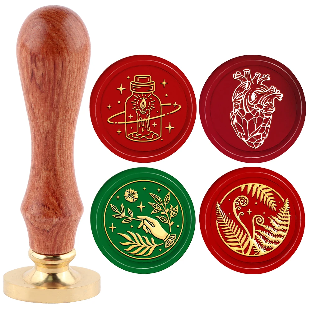 Conjunto de Selos de Cera, 1 C - Wax Seal Stamp Set avaliação e preço