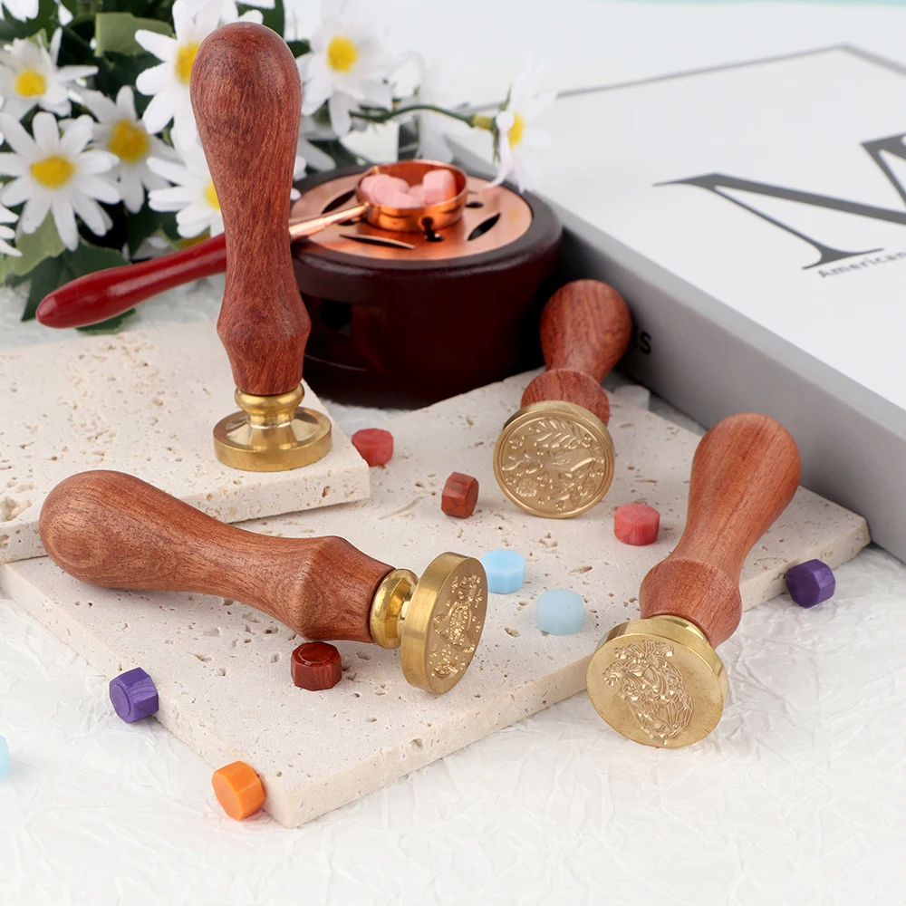 Conjunto de Selos de Cera, 1 C - Wax Seal Stamp Set avaliação e preço